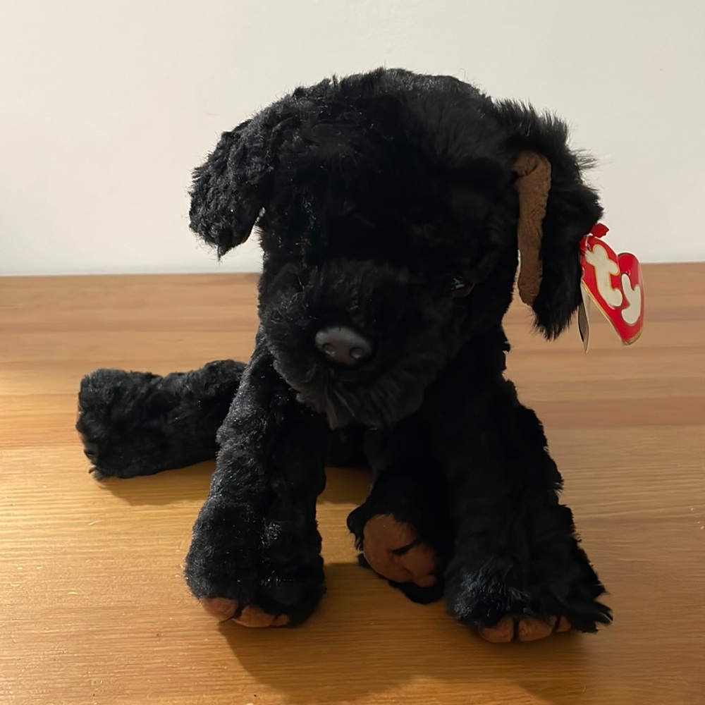 TY Classic Plush PEPPER the Dog Stuffed Animal Toy Black Puppy beanie babies